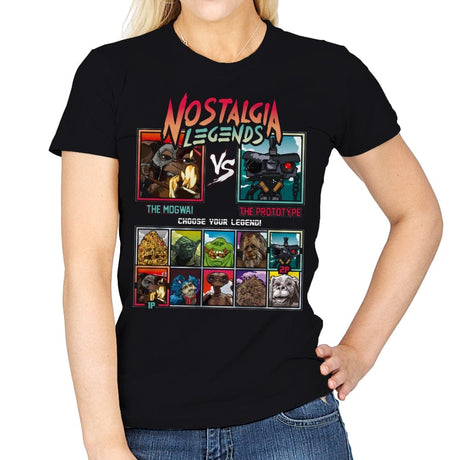 Nostalgia Legends - Womens T-Shirts RIPT Apparel Small / Black