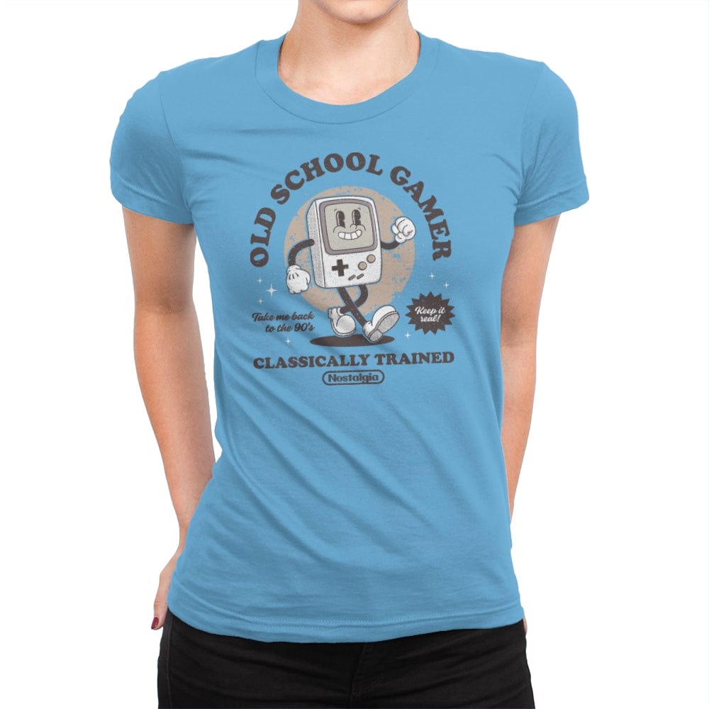 Nostalgic Boy - Womens Premium T-Shirts RIPT Apparel Small / Turquoise