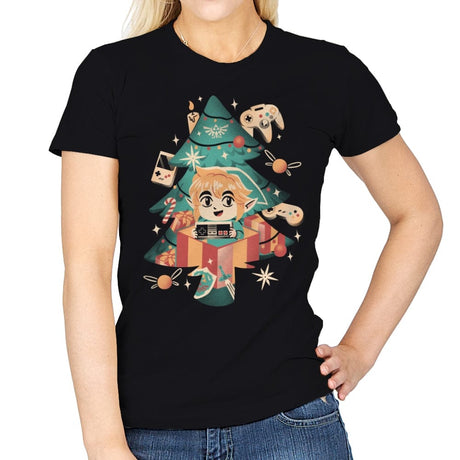 Nostalgic Christmas - Womens T-Shirts RIPT Apparel Small / Black