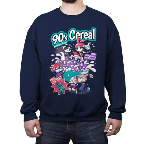 Nostalgic Flavour - Crew Neck Sweatshirt Crew Neck Sweatshirt RIPT Apparel Small / Navy