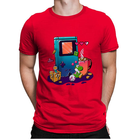 Nostalgic Games - Mens Premium T-Shirts RIPT Apparel Small / Red