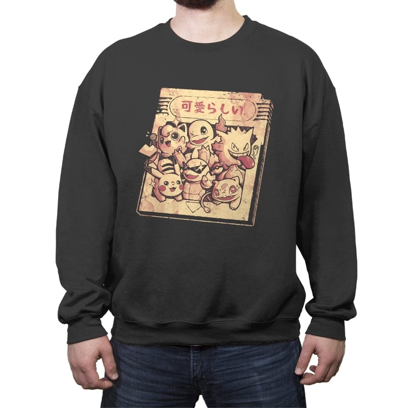 Nostalgic Tape - Crew Neck Sweatshirt Crew Neck Sweatshirt RIPT Apparel Small / Charcoal