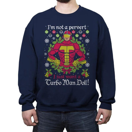 Not A Pervert - Ugly Holiday - Crew Neck Sweatshirt Crew Neck Sweatshirt Gooten 2x-large / Navy