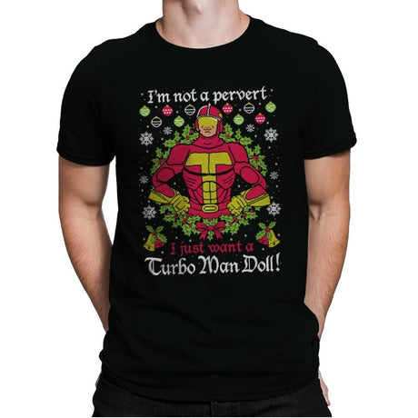 Not A Pervert - Ugly Holiday - Mens Premium T-Shirts RIPT Apparel Small / Black