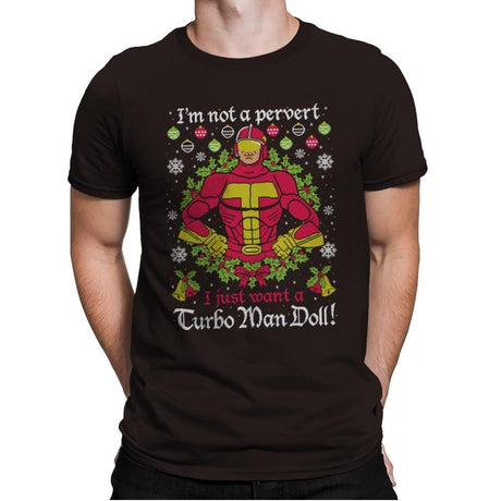 Not A Pervert - Ugly Holiday - Mens Premium T-Shirts RIPT Apparel Small / Dark Chocolate