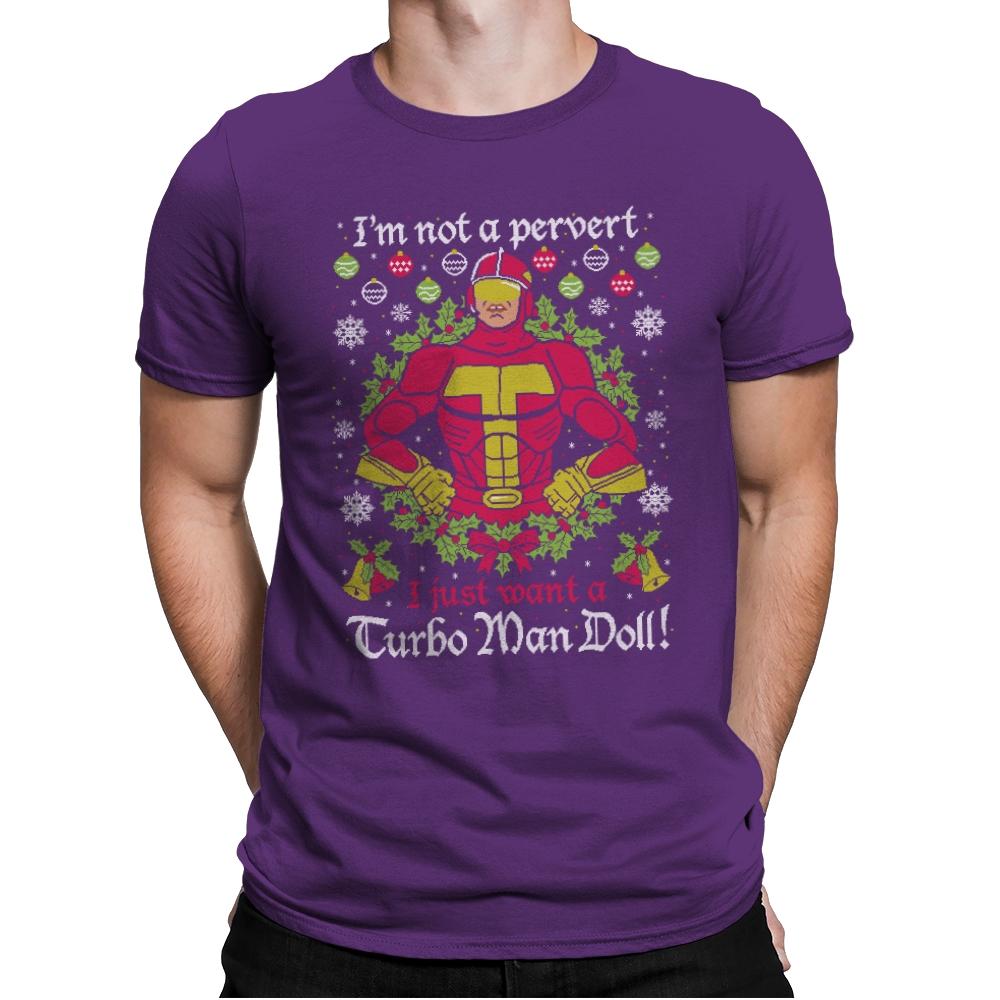 Not A Pervert - Ugly Holiday - Mens Premium T-Shirts RIPT Apparel Small / Purple Rush