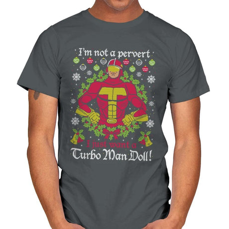 Not A Pervert - Ugly Holiday - Mens T-Shirts RIPT Apparel Small / Charcoal