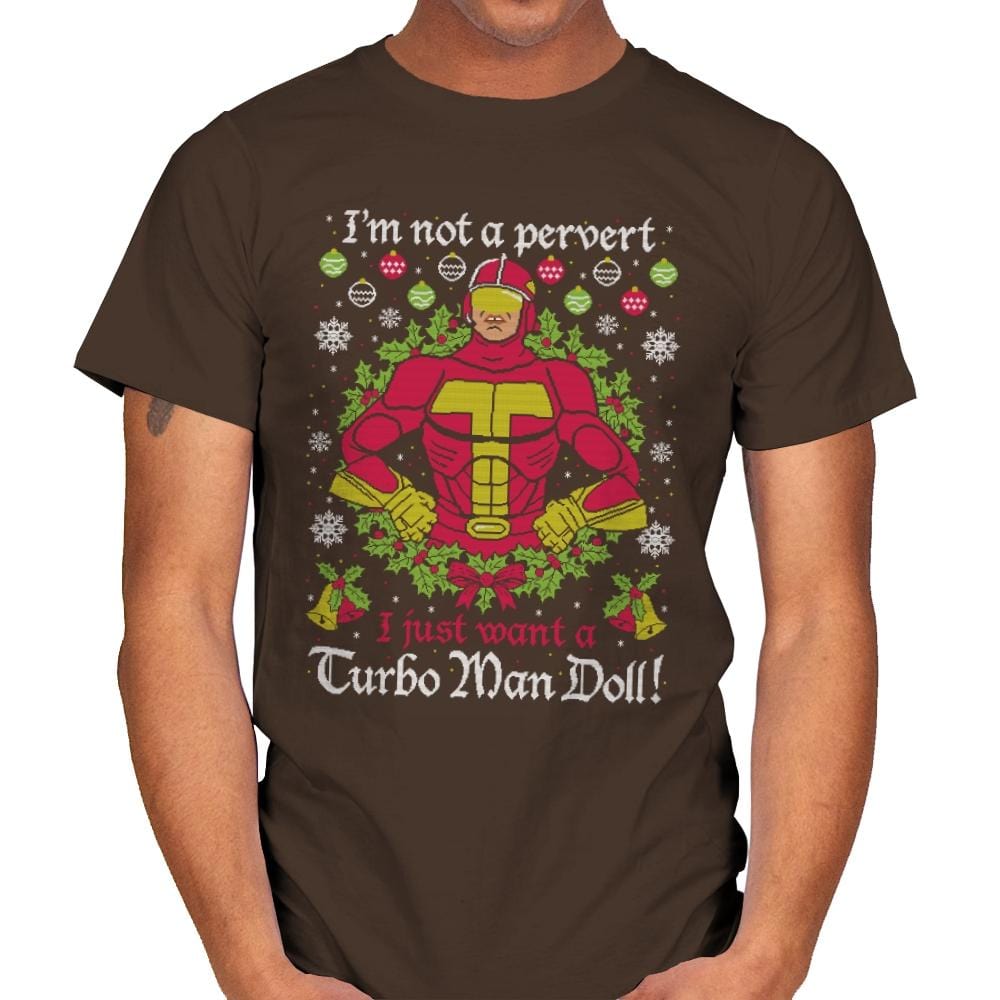 Not A Pervert - Ugly Holiday - Mens T-Shirts RIPT Apparel Small / Dark Chocolate
