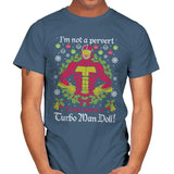 Not A Pervert - Ugly Holiday - Mens T-Shirts RIPT Apparel Small / Indigo Blue