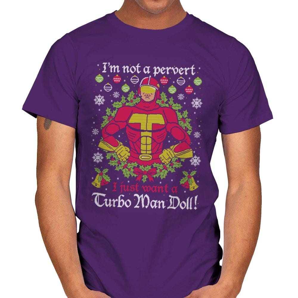 Not A Pervert - Ugly Holiday - Mens T-Shirts RIPT Apparel Small / Purple
