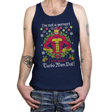 Not A Pervert - Ugly Holiday - Tanktop Tanktop RIPT Apparel X-Small / Navy