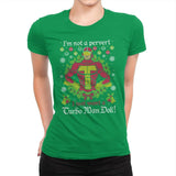 Not A Pervert - Ugly Holiday - Womens Premium T-Shirts RIPT Apparel Small / Kelly Green