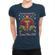 Not A Pervert - Ugly Holiday - Womens Premium T-Shirts RIPT Apparel Small / Midnight Navy