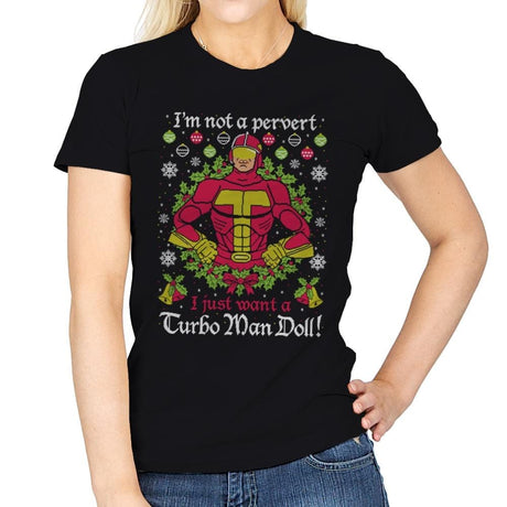 Not A Pervert - Ugly Holiday - Womens T-Shirts RIPT Apparel Small / Black