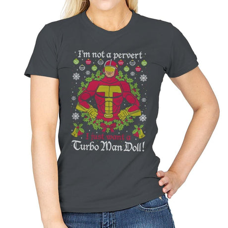 Not A Pervert - Ugly Holiday - Womens T-Shirts RIPT Apparel Small / Charcoal