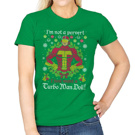 Not A Pervert - Ugly Holiday - Womens T-Shirts RIPT Apparel Small / Irish Green