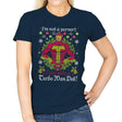 Not A Pervert - Ugly Holiday - Womens T-Shirts RIPT Apparel Small / Navy
