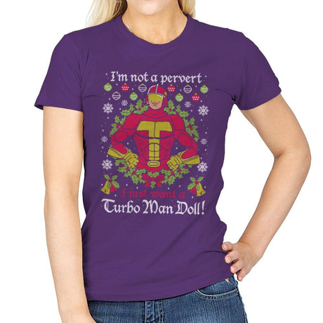Not A Pervert - Ugly Holiday - Womens T-Shirts RIPT Apparel Small / Purple
