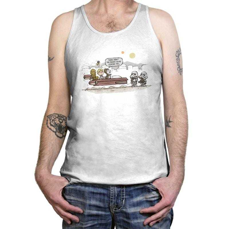 Not the Droids - Tanktop Tanktop RIPT Apparel X-Small / White