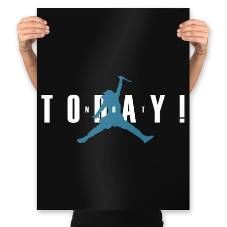 Not Today Blue Eyes - Prints Posters RIPT Apparel 18x24 / Black