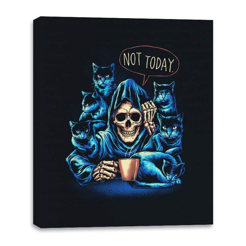 Not Today - Canvas Wraps Canvas Wraps RIPT Apparel 16x20 / Black