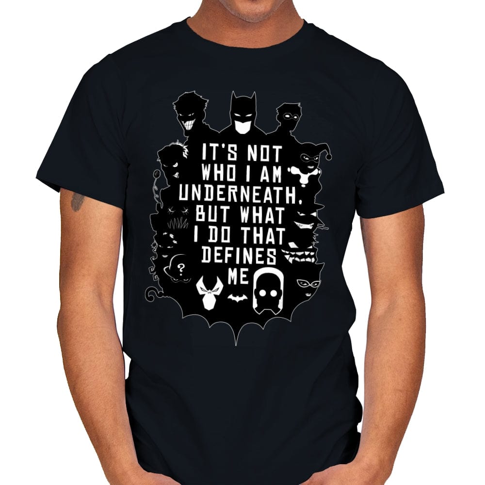 Not Who Who I Am Underneath - Mens T-Shirts RIPT Apparel Small / Black