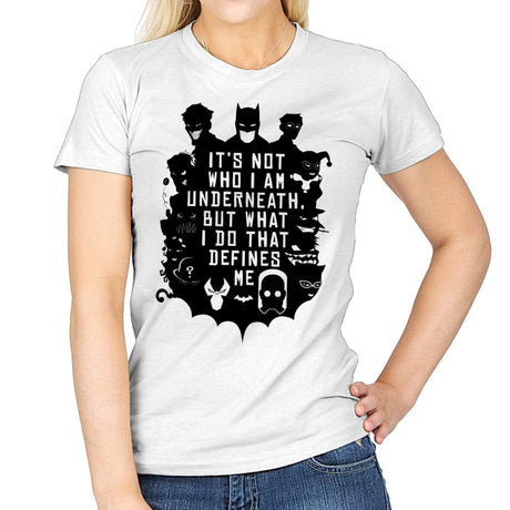Not Who Who I Am Underneath - Womens T-Shirts RIPT Apparel Small / White