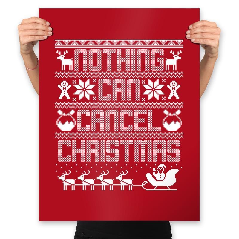 Nothing Can Cancel Christmas - Prints Posters RIPT Apparel 18x24 / Red