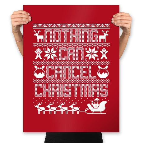 Nothing Can Cancel Christmas - Prints Posters RIPT Apparel 18x24 / Red