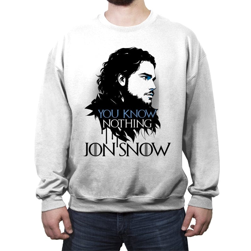 Nothing - Crew Neck Sweatshirt Crew Neck Sweatshirt RIPT Apparel Small / White
