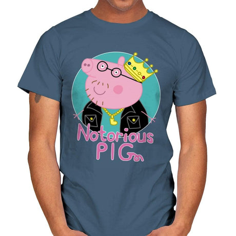 Notorious PIG - Mens T-Shirts RIPT Apparel Small / Indigo Blue