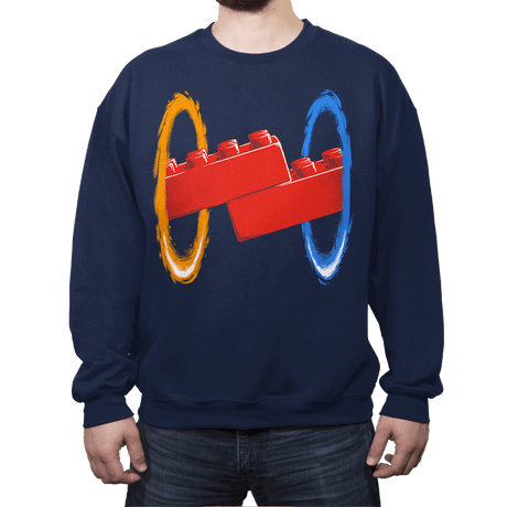 Now You're Building With Portals! - Crew Neck Sweatshirt Crew Neck Sweatshirt RIPT Apparel