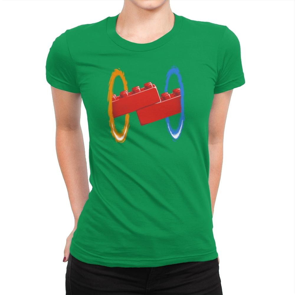 Now Your Building With Portals Exclusive - Womens Premium T-Shirts RIPT Apparel Small / Kelly Green