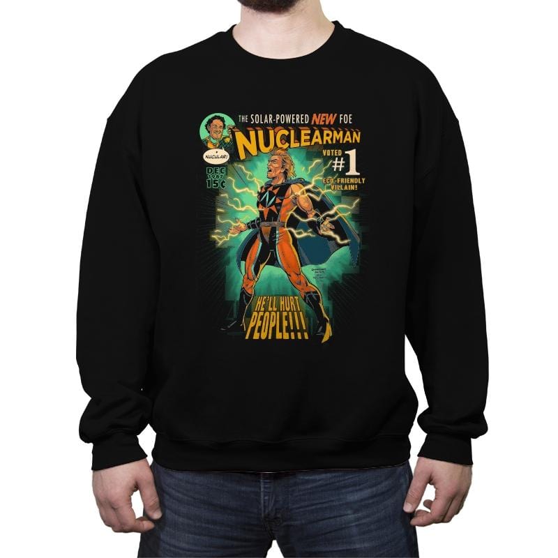 Nuclearman #1 - Crew Neck Sweatshirt Crew Neck Sweatshirt RIPT Apparel Small / Black