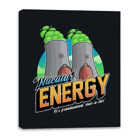 Nucular Energy - Canvas Wraps Canvas Wraps RIPT Apparel 16x20 / Black