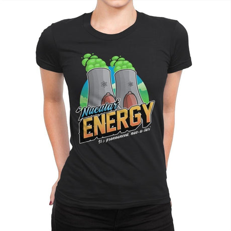 Nucular Energy - Womens Premium T-Shirts RIPT Apparel Small / Black
