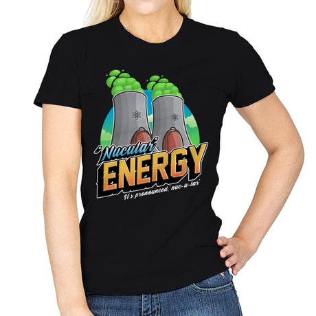 Nucular Energy - Womens T-Shirts RIPT Apparel Small / Black
