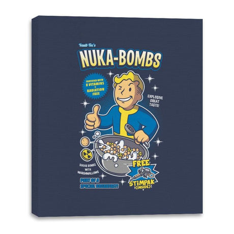 Nuka-Bombs - Canvas Wraps Canvas Wraps RIPT Apparel 16x20 / Navy