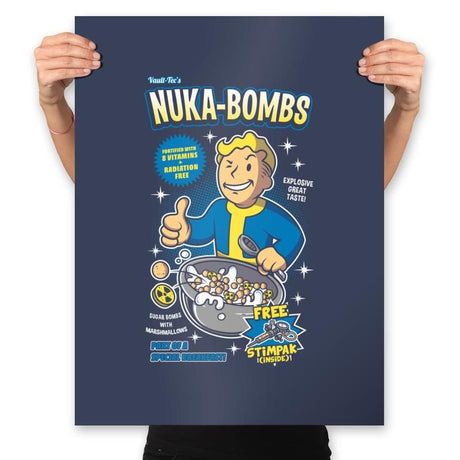 Nuka-Bombs - Prints Posters RIPT Apparel 18x24 / Navy