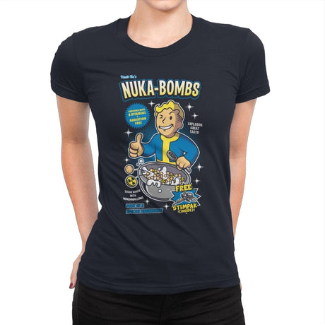 Nuka-Bombs - Womens Premium T-Shirts RIPT Apparel Small / Midnight Navy