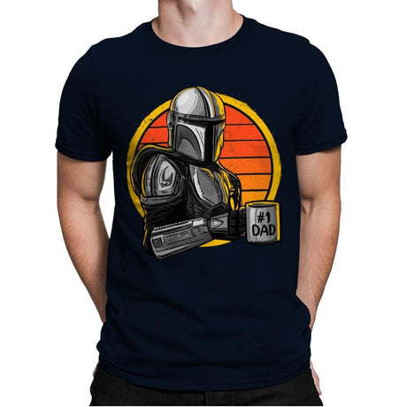 Number One Dad - Mens Premium T-Shirts RIPT Apparel Small / Midnight Navy