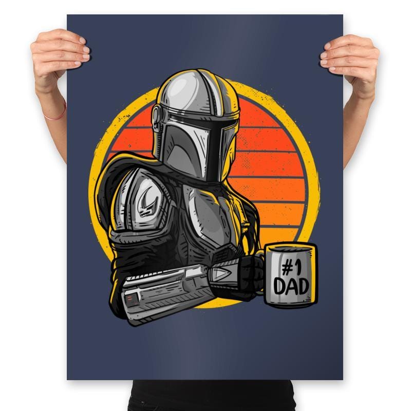 Number One Dad - Prints Posters RIPT Apparel 18x24 / Navy