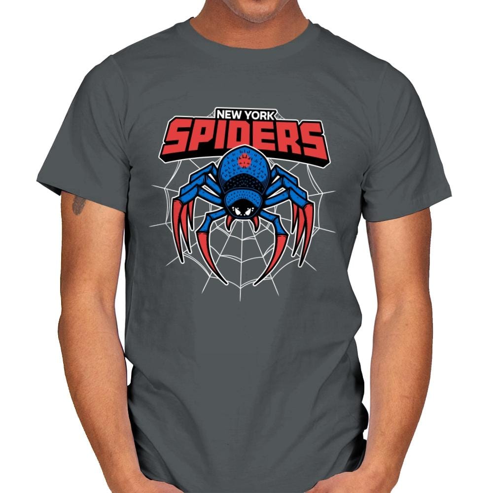 NY Spiders - Mens T-Shirts RIPT Apparel Small / Charcoal