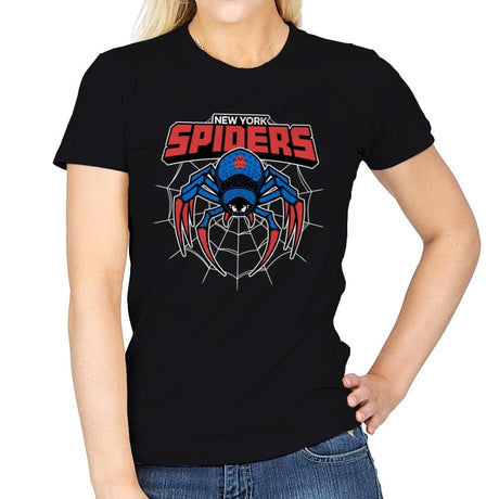 NY Spiders - Womens T-Shirts RIPT Apparel Small / Black