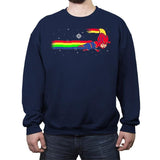 Nyan Cap - Crew Neck Sweatshirt Crew Neck Sweatshirt RIPT Apparel Small / Navy