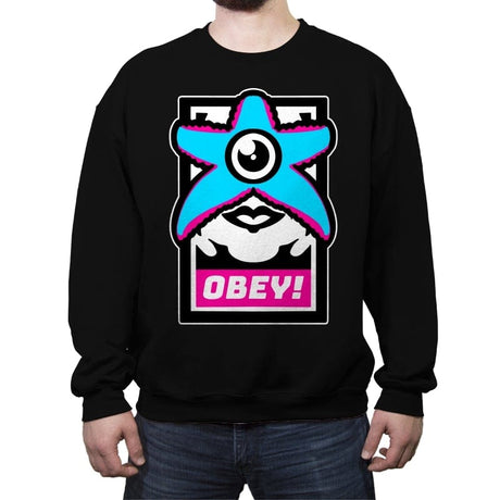 OBEY STARRO! - Best Seller - Crew Neck Sweatshirt Crew Neck Sweatshirt RIPT Apparel Small / Black