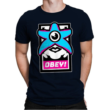 OBEY STARRO! - Best Seller - Mens Premium T-Shirts RIPT Apparel Small / Midnight Navy