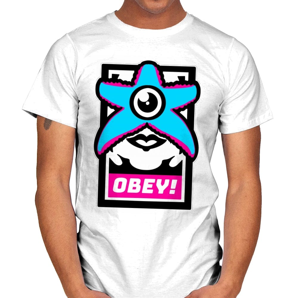 OBEY STARRO! - Best Seller - Mens T-Shirts RIPT Apparel Small / White