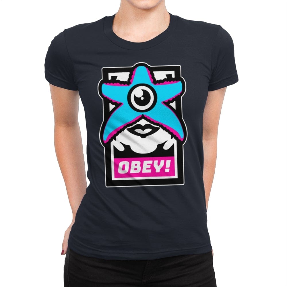 OBEY STARRO! - Best Seller - Womens Premium T-Shirts RIPT Apparel Small / Midnight Navy