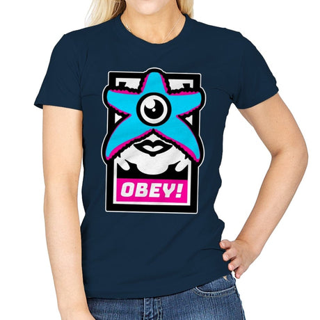 OBEY STARRO! - Best Seller - Womens T-Shirts RIPT Apparel Small / Navy
